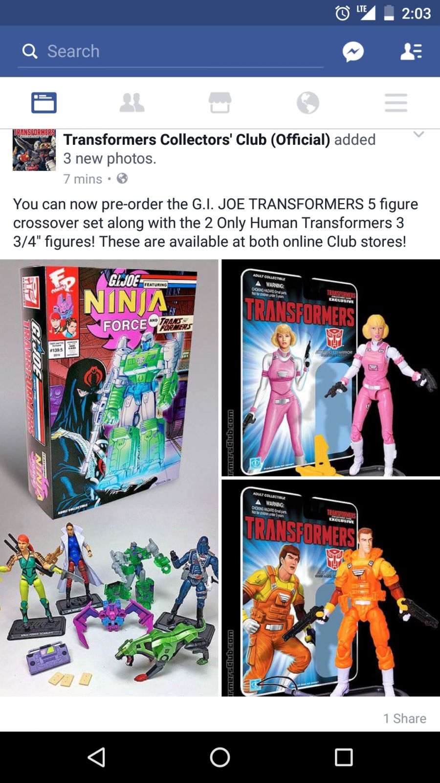 TFCC GI Joe Crossovers Ninja Force & Only Human Exclusives